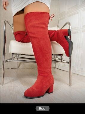 Red Thigh High Boots